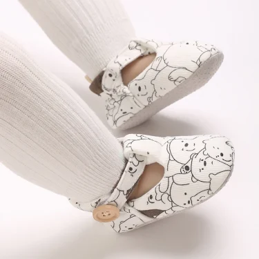 Newborn First Step Baby Shoes Cotton Cute Bear Causal Shoes High Quality Soft Warm Anti-slip for Spring and Autumn 0-18 Months 6