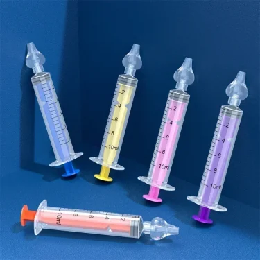 Baby Nose Cleaner 2Pcs Nasal Washer Needle Tube Washer 10ML Infant Nasal Aspirator Cleaner Syringe Washing Baby Care Tools 2