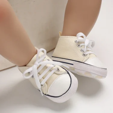 Baby Canvas Classic Sports Shoes Newborn Boys and Girls Printed Star First Walkers Shoes Infant Anti slip Baby Shoes 6
