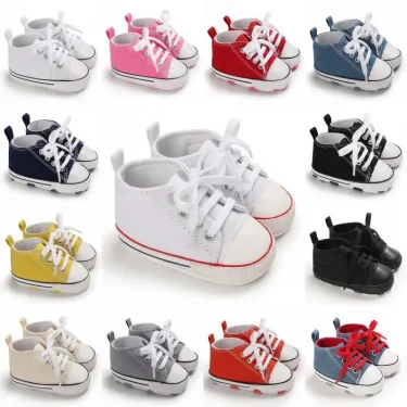0-18 Months Newborn Baby Shoes Classic Fashion Casual Sports Shoes for Boys and Girls Non slip Soft Sole Walking Shoes 1