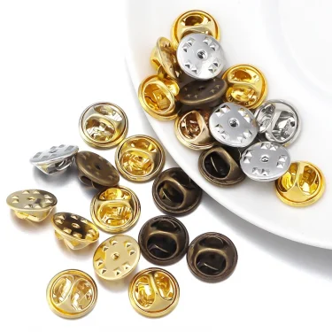 50pcs Metal Pin Brooch Base Back Bar Badge Holder Finding Safe Lock Brooches Pins for Diy Jewelry Making Garment Accessories 1