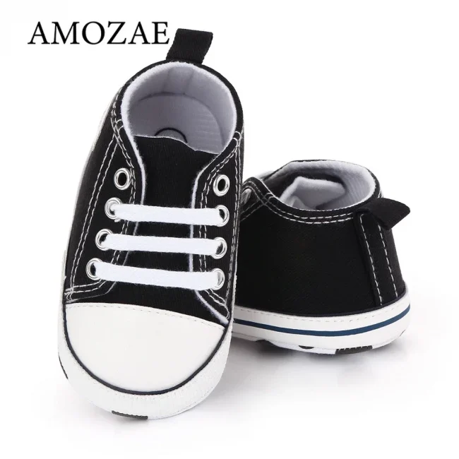 Baby Classical Sports Sneakers Newborn Baby Boys Girls Print First Walkers Shoes Infant Toddler Anti-slip Baby Shoes Pre-walkers 4