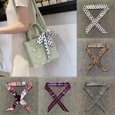 New Skinny Scarves Handle Bag Scarf Brand Silk Scarf For Women Fashion Head Scarf Wraps Bag Decoration Dropshipp 1