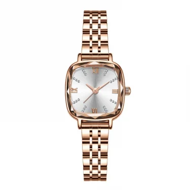 UTHAI V1 Women's Fashion Square Quartz Watch Water Diamond Multi faceted Mirror Face Female's Simple Trendy Versatile Wristwatch 4