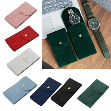 Portable Flannelette Fabric Watch Pouch Storage Bag Single Watch Travel Organizer Display Pouch for Men and Women Dropshipping 1
