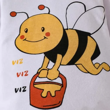 3Pcs Cute Boys Baby Girls Baby Set Long Sleeve Bee Letter Bodysuit Onesies Striped Pants Hat Set Newborn Baby Clothes 0-18Months 4