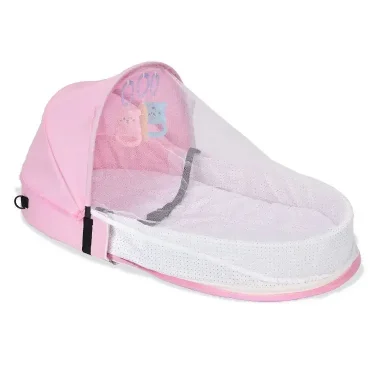 Portable Baby Bed Newborn Baby Isolation Bionic Travel Crib Convenient Folding Anti-stress Crib Middle Bed Baby Bassinet 2