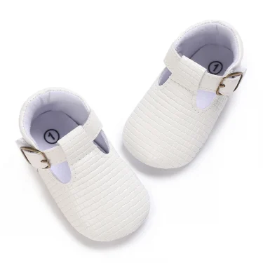Wtite Baby Princess Shoes Infant Bow Garden Shoes Versatile Non-Slip Rubber Soft Sole Flat PU First Walker Newborn Manor Style 4