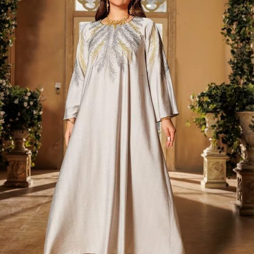 Siskakia Embroidered Diamonds Abaya Dubai Turkey Islam Moroccan Kaftan Muslim Dress African Fashion Abayas For Women Robe