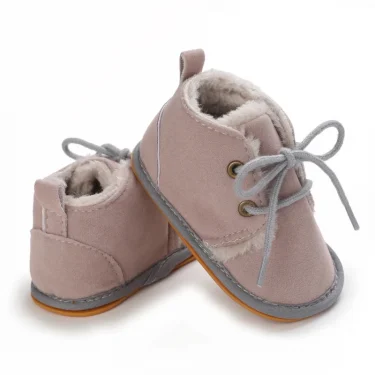 Winter Baby Boots For Boys And Girls Walking Shoes With Lace Up Comfortable And Soft for Pre-School Children 0-18M For Newbor 4