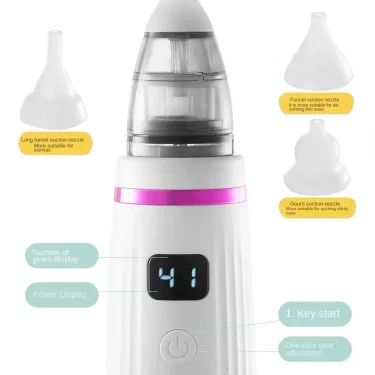 3-in-1 Electric Nasal Aspirator Baby Absorber Equipment Silent Utensils Obstruction Rhinitis Cleaner New Born Items Care Tools 6