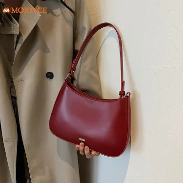 Wine Red Shoulder Bags for Women's New Texture Leather Crossbody Bag Luxury Designer Wedding Bride Handbags Vintage Satchel 1