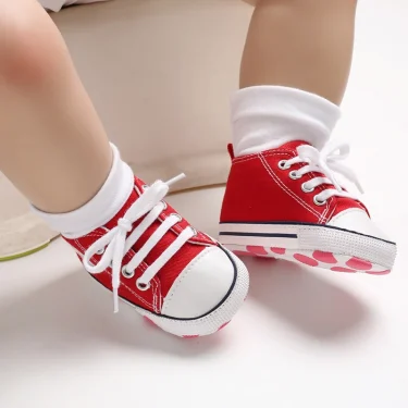 Infant Toddler Anti-slip Baby Shoes Baby Canvas Classic Sneakers Newborn Star Sports Shoes Baby Boys Girls First Walkers Shoes 6