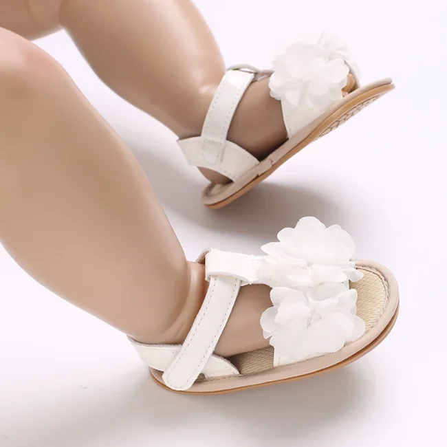 0-18 months summer baby girl sandals fashionable white princess baby shoes non slip comfortable casual walking shoes 6