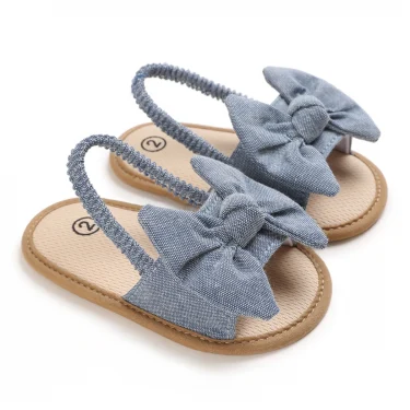 Infant Non-Slip First Walkers Footwear 0-18 Months Baby Girls Sweet Flowers Sandals Summer Soft Sole Flat Princess Dress Shoes 2