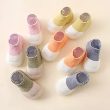 Baby Socks Shoes Infant Color Matching Cute Kids Boys Shoes Doll Soft Soled Child Floor Sneaker BeBe Toddler Girls First Walkers 4
