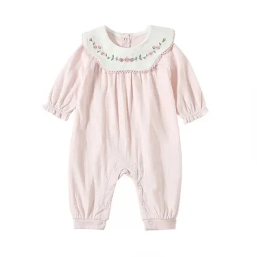 Baby Rompers Girls Newborn Clothes Cotton Embroidery Jumpsuits for Newborn Babies Clothing 0-18M 2 Color 5
