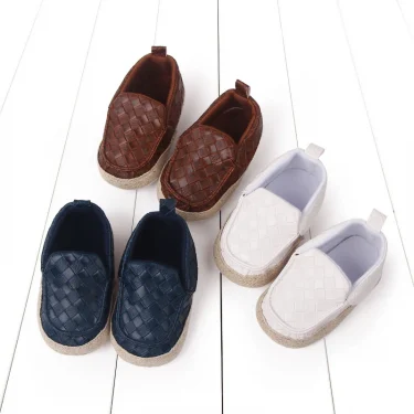 Baby Slip-on Prewalking Shoes for Toddler Boys 3 to 6 Month First Step Shoes Soft PU and Cotton Baby Walking Shoes 2