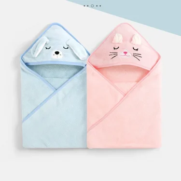 Cartoon Animal Baby Bath Towels Soft Newborn Hooded Towel Blanket Toddler Bathrobe Warm Sleeping Swaddle Wrap for Boys Girls 5