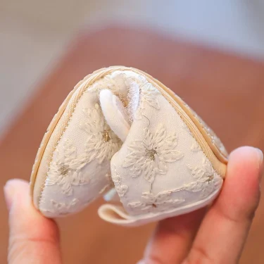 HAIZHIW 0-18 Months Cute White Lace Baby Girl Princess shoes Baby Shoes Bow Fringe Rubber Soled Non-slip Footwear Crib Shoes 2