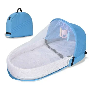 Portable Baby Bed Newborn Baby Isolation Bionic Travel Crib Convenient Folding Anti-stress Crib Middle Bed Baby Bassinet 5