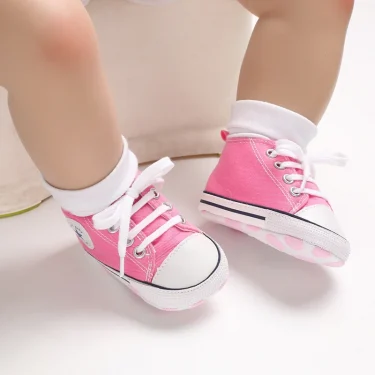Infant Toddler Anti-slip Baby Shoes Baby Canvas Classic Sneakers Newborn Star Sports Shoes Baby Boys Girls First Walkers Shoes 3