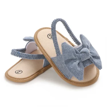 NEW 0-18M Summer Cute Bow Newborn Baby Shoes Non-slip Cloth Bottom Shoes For Girls Elegant Breathable Baby First Walking Shoes 3