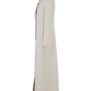 EAM Apricot Big Size Long Elegant Blazer Women New Scarf Collar Long Sleeve Jacket Fashion Tide Spring Autumn 2025 1DH4395 2