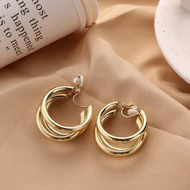 Hot Sale Statement Vintage Clip on Earrings Without Piercing for Women Fashion Earrings Party Gift Bijoux Jewelry 1