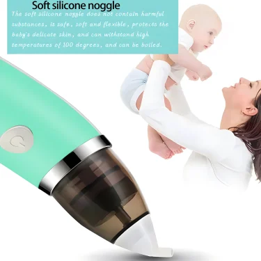 New Rechargeable Baby Nose Cleaner Silicone Adjustable Suction Electric Child Nasal Aspirator Health Safety Convenient Low Noise 3