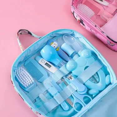 13Pcs Baby Care Kit Baby Hygiene Kit Grooming Brush Scissors Clipper Portable Set Newborn Care Professional Nursing Tools 5