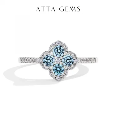 ATTAGEMS Classic Moissanite Rings for Women DVVS1 Color 100% S925 Sterling Silver Engagement Wedding Party Fine Jewelry Gift New 1