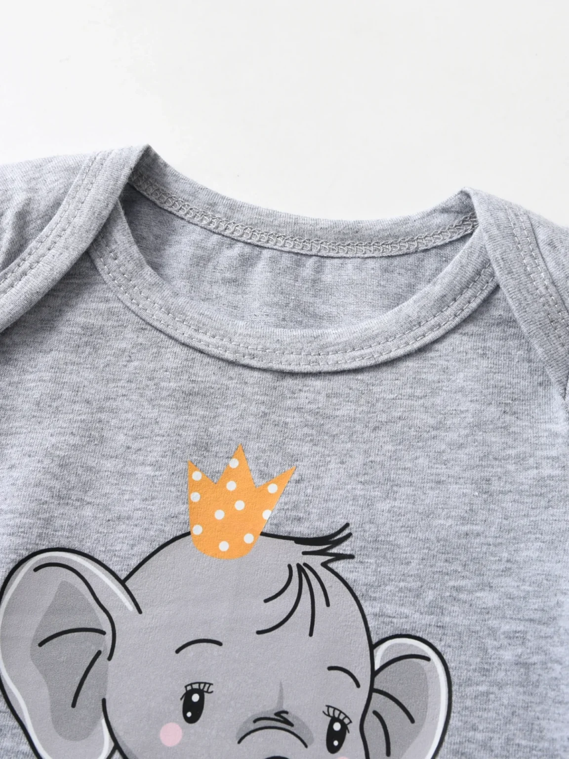 Newborn Baby Boy Baby Elephant Clothes Set Long Sleeve Romper Bodysuit Top and Pants with Hat Spring Autumn Cute Outfit for Boys 2