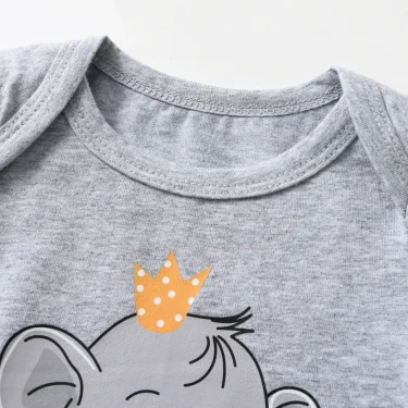 Newborn Baby Boy Baby Elephant Clothes Set Long Sleeve Romper Bodysuit Top and Pants with Hat Spring Autumn Cute Outfit for Boys 2