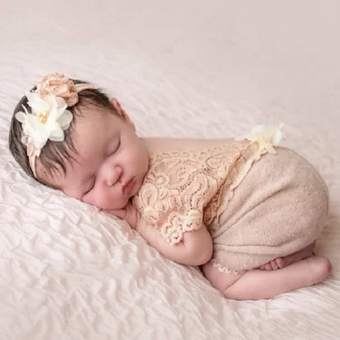 Baby Costume Photography Props Lace Romper Headband Shooting Girl Accessories Newborn Overalls Summer Clothing Maternity Outfit 6