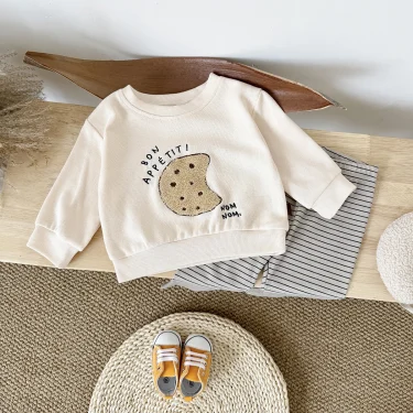 Ins Newborn Clothes Boys Girls Sets Spring 2Pcs Cartoon Embroidery Long Sleeve Top+Pants Cotton Autumn Tracksuit Toddler Outfit 5