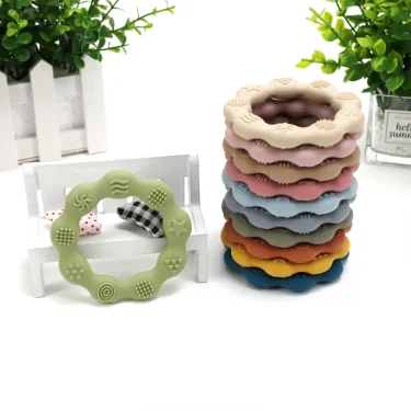 Baby Teether Health Care Molar Toy Tactile Cognition Food Grade Silicone Newborn Grip Teething Toys Baby Shower Gift BPA Free 3