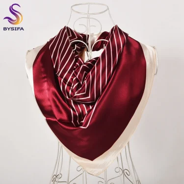 [BYSIFA] China Style Blue White Silk Scarf Cape 2017 New Design Ladies Muslim Head Scarf Printed Fashion Accessories Satin Scarf 5