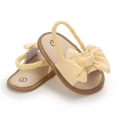 Infant Non-Slip First Walkers Footwear 0-18 Months Baby Girls Sweet Flowers Sandals Summer Soft Sole Flat Princess Dress Shoes 4