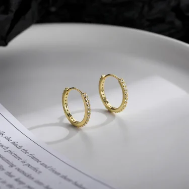 100% Real 925 Sterling Silver Minimalist Bohemian Round Ear Buckle for Women Punk Unisex Rock Hoop Earring Jewelry Accessories 2