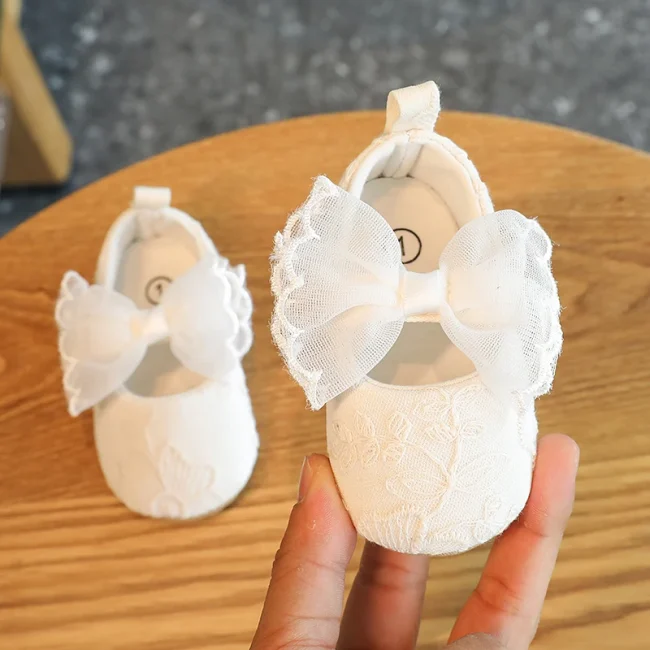 NEW Baby Baptist Shoes Girl Boy Shoes Lace Rubber Sole Anti-slip Toddler First Walkers Infant Crib Shoes Newborn Girl Moccasins 4