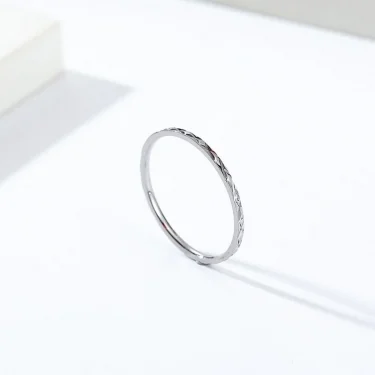1mm Thin Stackable Ring Stainless Steel Faceted Knuckle Midi Ring for Women Girl Size 3-10 5