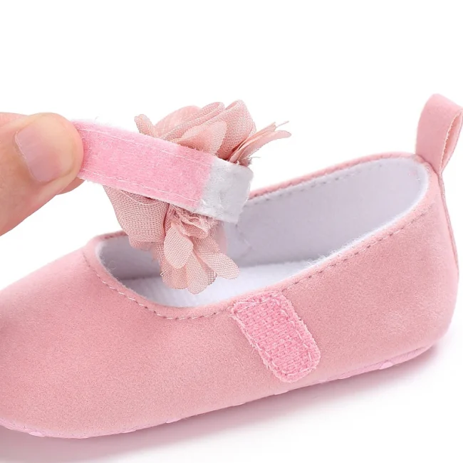 Baby Girls Fashion Lace Lace Solid Color Princess Shoes Comfortable Soft Sole Non-Slip Toddler Shoes White Baptism First Walker 5