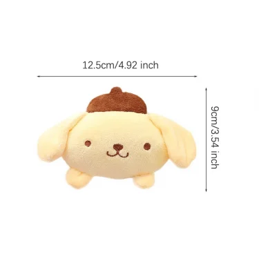 Cute Sanrio Anime Kuromi Doll Plush Brooch Cute Shape Soft Badge Accessories Cartoon Bag Pin Backpacks Pendant Decoration Gifts 6