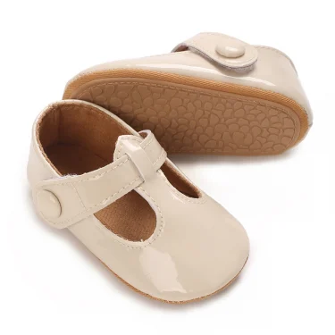 Cute 0-18M Newborn Girl Spring and Autumn PU Multi color Princess Shoes Soft Rubber Sole Anti slip Baby First Step Walking Shoes 3