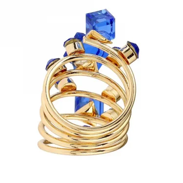 Trendy Irregular Crystal Aesthetic Rings for Women Y2K Gothic Large Stone Knuckle Rings Rhinestone Geometric Zircon Jewelry Gift 5
