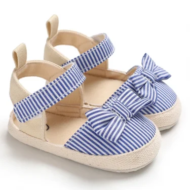 Newborn Toddler Baby Shoes Girl Baby Crib Shoes Princess Flower Bow Baby Cotton Sole First Walker Sneakers 0-18 Months 2