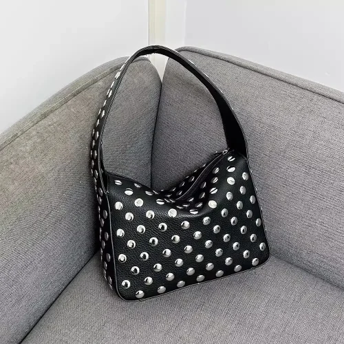 Women's bag luxury designer purses and handbags Shoulder bags vintage Rivet tote bag for women Large capacity travel bag purse 1