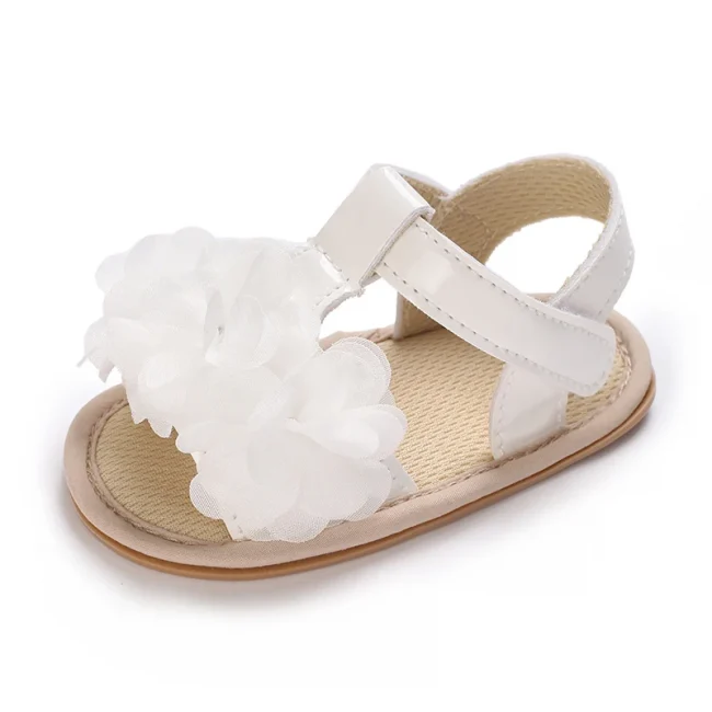 0-18 months summer baby girl sandals fashionable white princess baby shoes non slip comfortable casual walking shoes 4