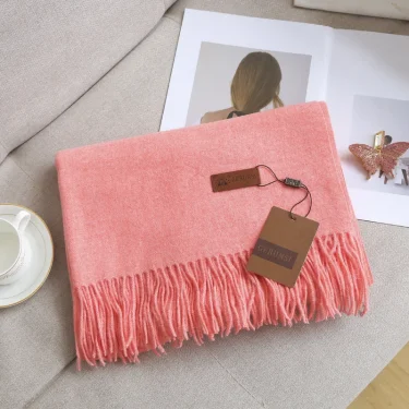 Winter Scarf for Women Long Warm Cashmere Scarves Hijab Solid Lady Shawl Wrap Female Pashmina Bufanda Head Scarfs 5